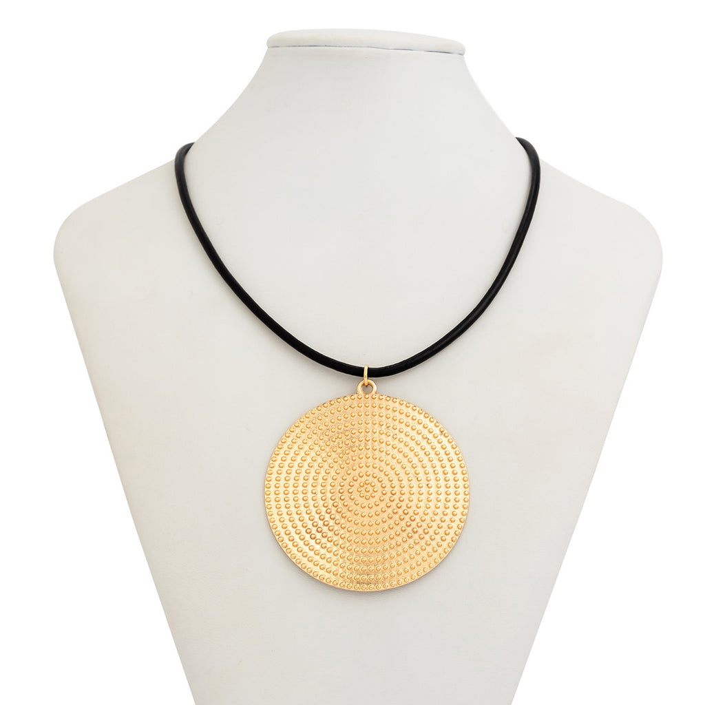 Damen Statement Halskette mit goldenem Anhänger Shop Nory