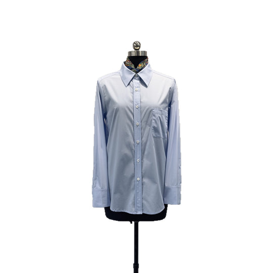 Damen Klassische Button-Down Hemdbluse Shop Nory