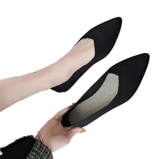Damen elegante und atmungsaktive Ballerinas mit flexiblem Fußbett