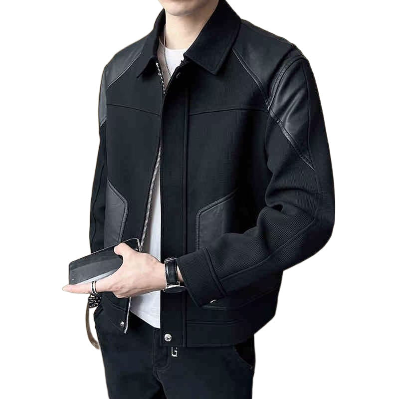 Herren Urbaner Steppjacke mit Lederdetails Shop Nory