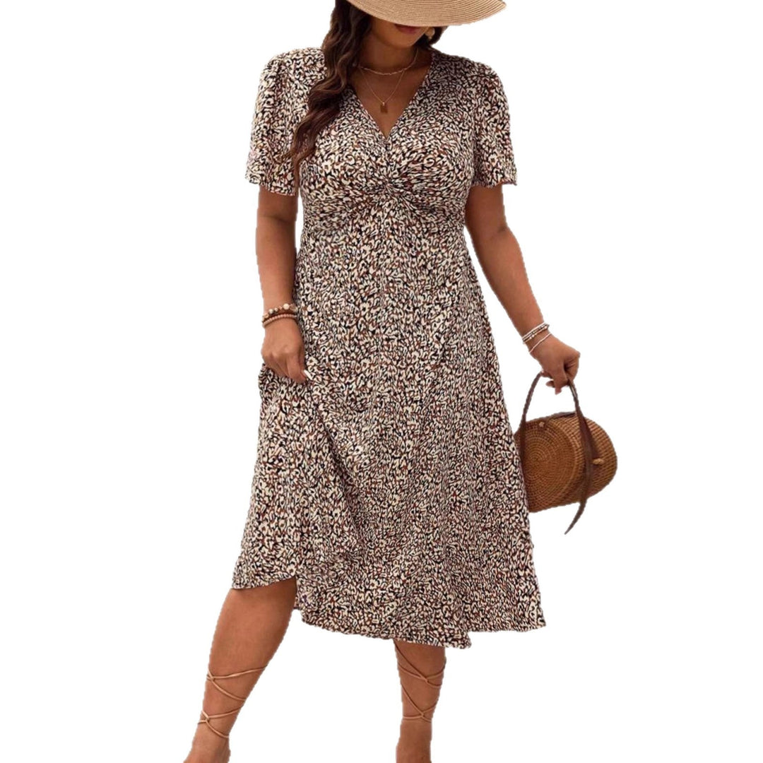 Damen Midikleid mit floralem Muster Shopnory