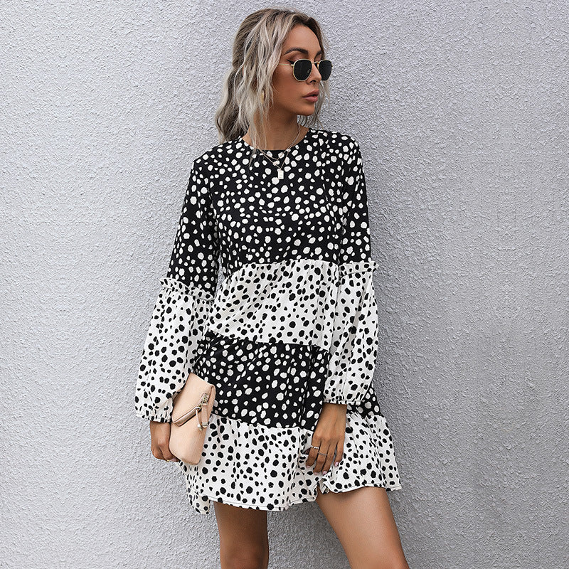 Damen Verspieltes Maxikleid mit Punkten Shop Nory