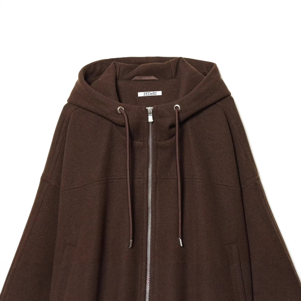 Damen Oversize‑Kapuzenjacke aus Wollmix im Boxy‑Cropped‑Schnitt Shop Nory