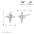 Damen Ohrstecker im stilvollen Kreuzdesign mit luxuriösem Zirkonbesatz Shop Nory
