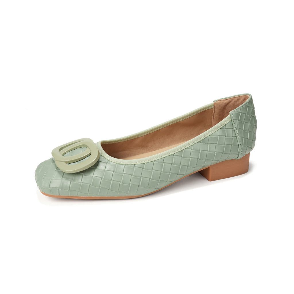 Damen Ballerinas mit schickem Reliefmuster und modischem Schnallenakzent