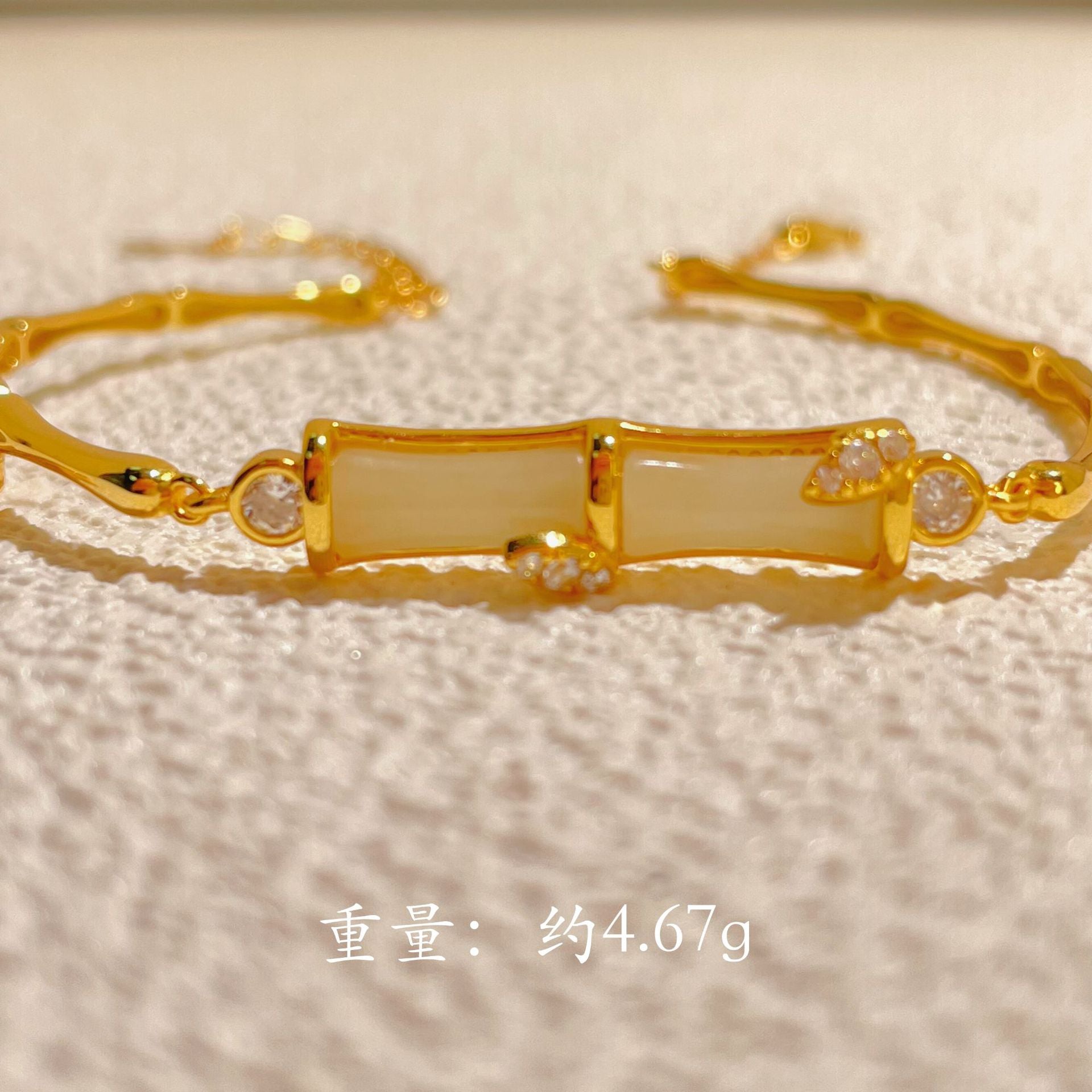 Damen Armband mit elegantem Bambusdesign und hochwertigem Jade-Edelstein Shop Nory