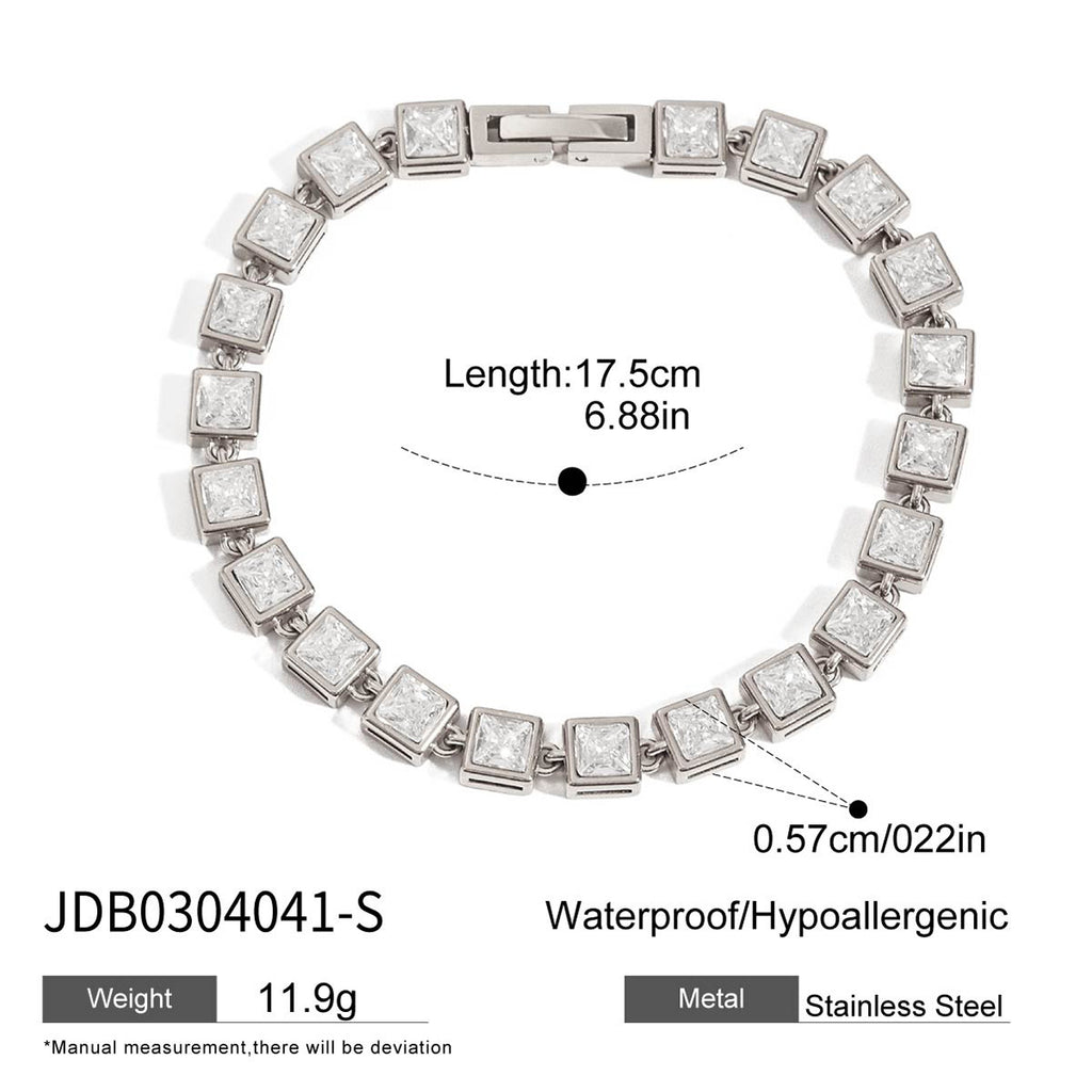 Damen Armband mit funkelnden Zirkonia und hypoallergener Edelstahlverarbeitung Shop Nory