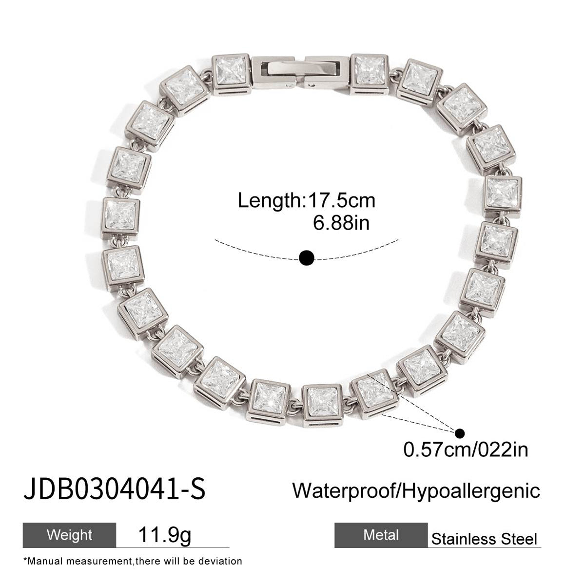 Damen Armband mit funkelnden Zirkonia und hypoallergener Edelstahlverarbeitung Shop Nory
