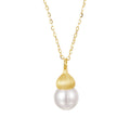 Damen elegante Halskette mit einzigartigem Perlenanhänger und goldener Detailverarbeitung Shop Nory