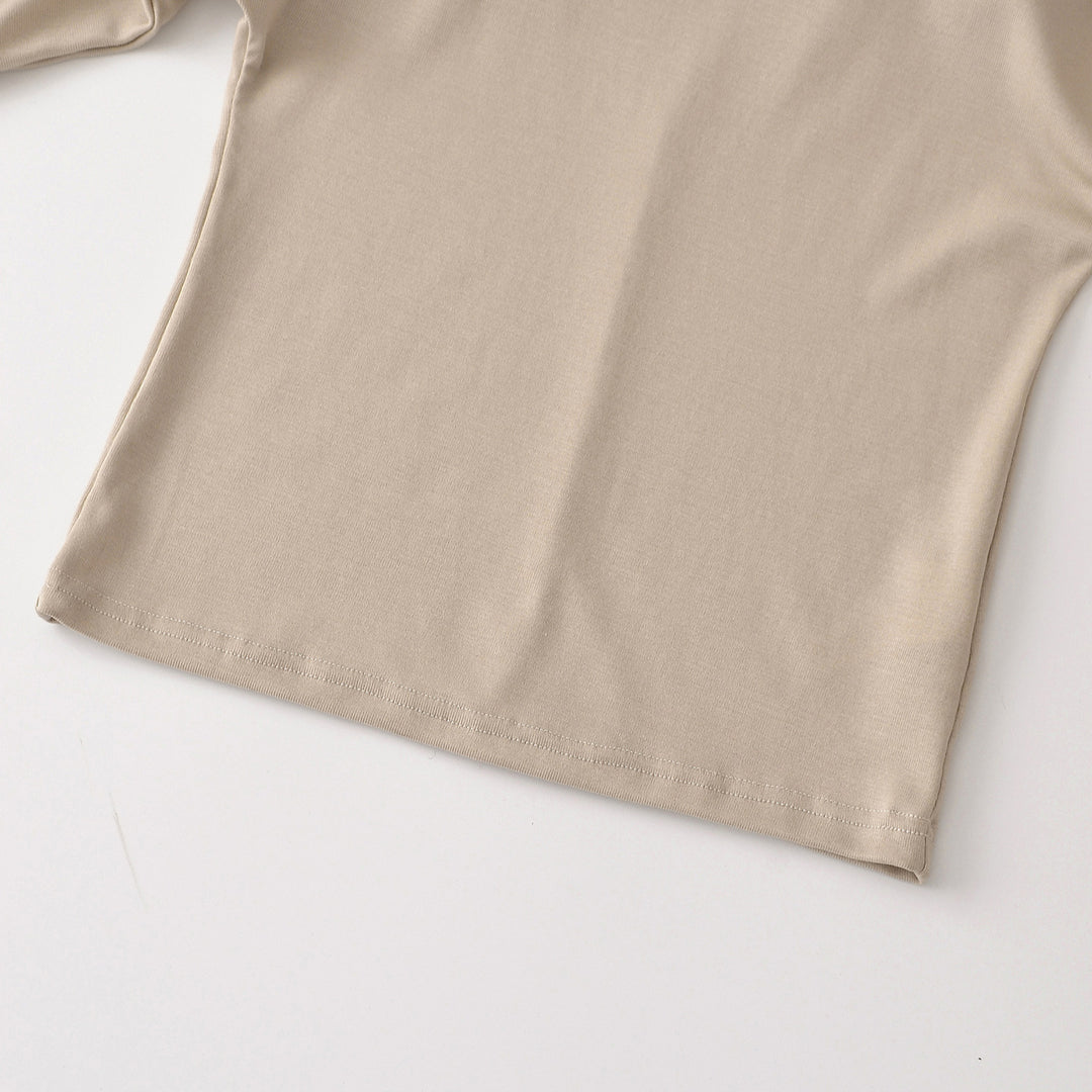 Damen Lagen-Langarmshirt mit integriertem Spaghettiträger-Cami und weitem Rundhals Shop Nory