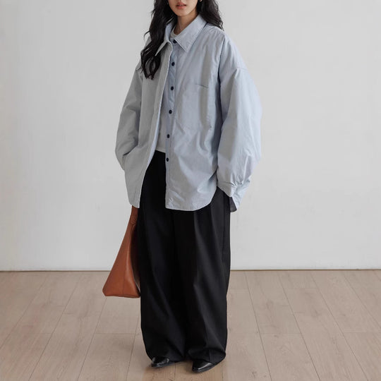 Damen Oversized Bluse mit Knopfdetail Shop Nory
