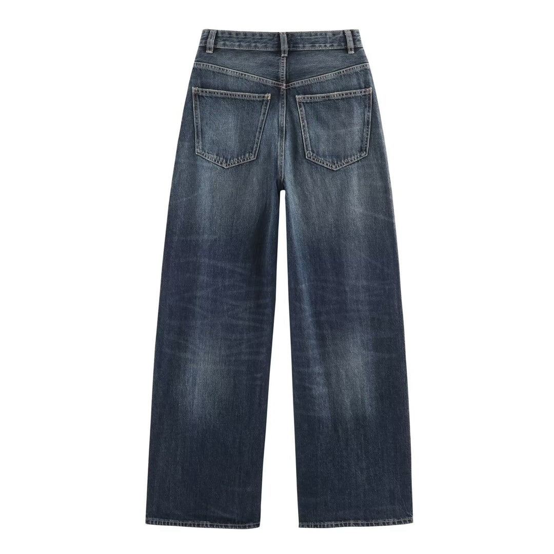 Damen Jeans mit hohem Bund und weitem Bein Shop Nory