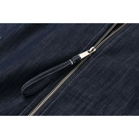 Herren Boxy-Jeansblouson mit hohem Stehkragen, sichtbarer Kontrastnaht und elastischem Saum Shop Nory
