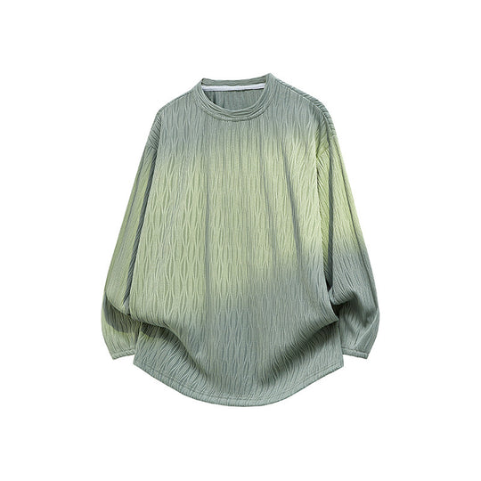 Unisex Oversize Strukturierter Rundhals-Pullover mit Ballonärmeln und abgerundetem Saum Shop Nory