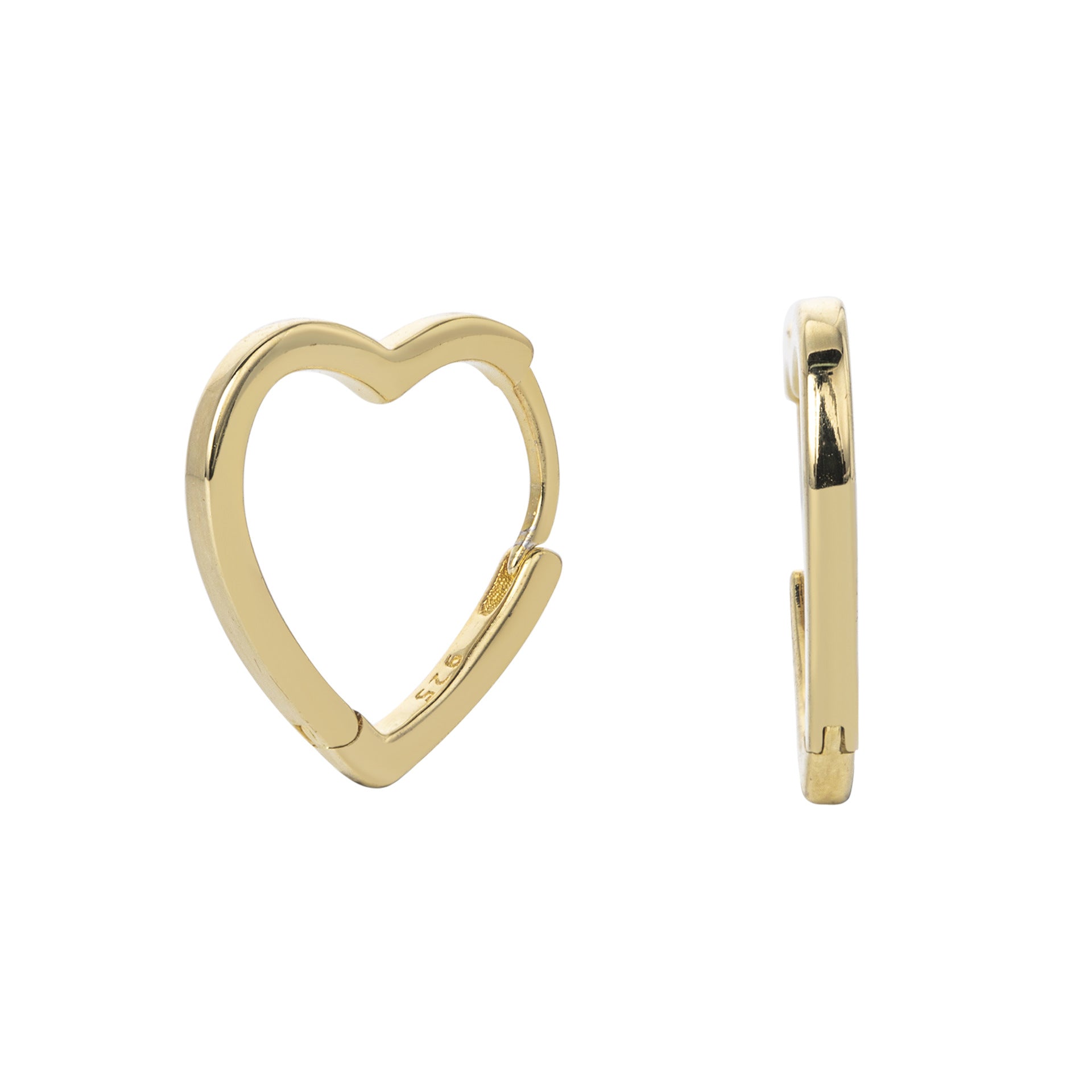 Damen Ohrringe in Herzform aus hochwertigem 925 Sterling Silber Shop Nory