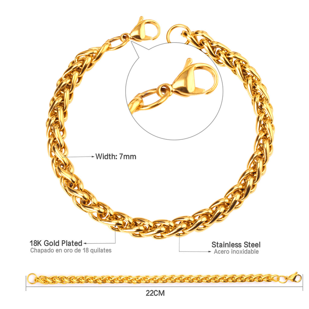 Damen Edelstahl Armband mit elegantem Gliederdesign und luxuriösem Goldüberzug Shop Nory