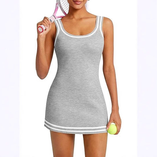 Damen Sportliches Tennis-Kleid mit doppeltem Träger