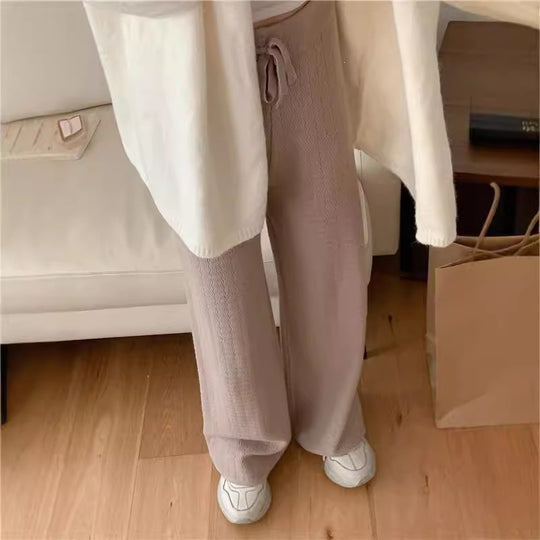 Damen Elegante weite Strickhose Shop Nory