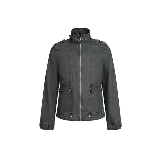 Herren Kurzjacke im Fieldstil mit hohem Schnallenkragen, Schulterklappen und Pattentaschen Shop Nory