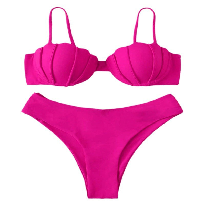 Damen Push-Up Bikini mit elegantem Muscheldesign