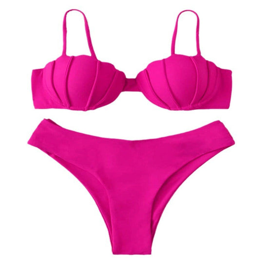 Damen Push-Up Bikini mit elegantem Muscheldesign