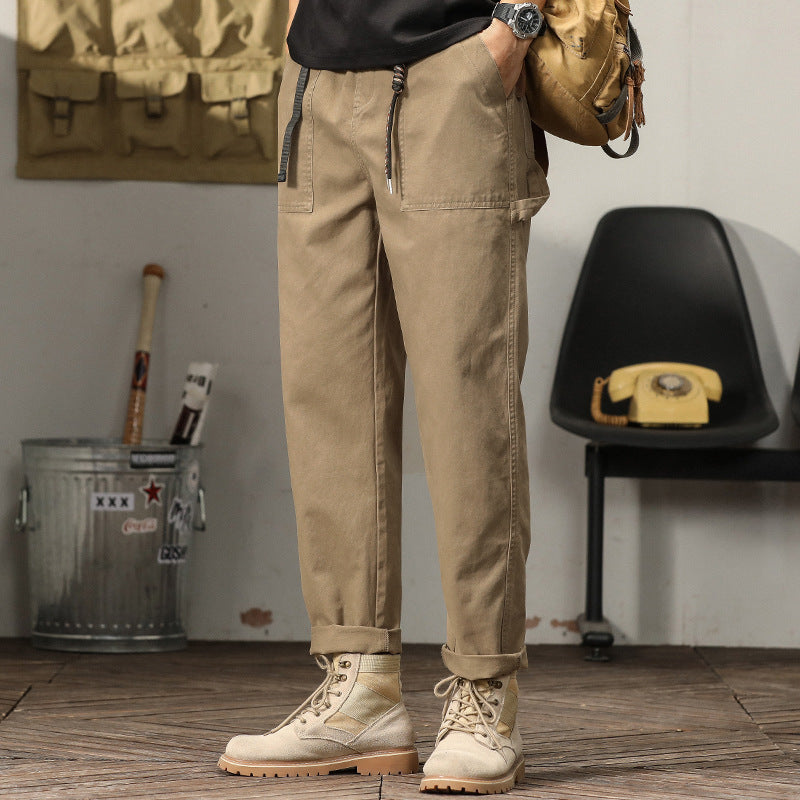Herren Tapered-Cargohose im Utility-Stil mit gekrempeltem Saum und elastischem Bund Shop Nory