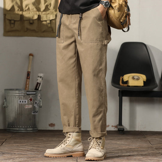 Herren Tapered-Cargohose im Utility-Stil mit gekrempeltem Saum und elastischem Bund Shop Nory
