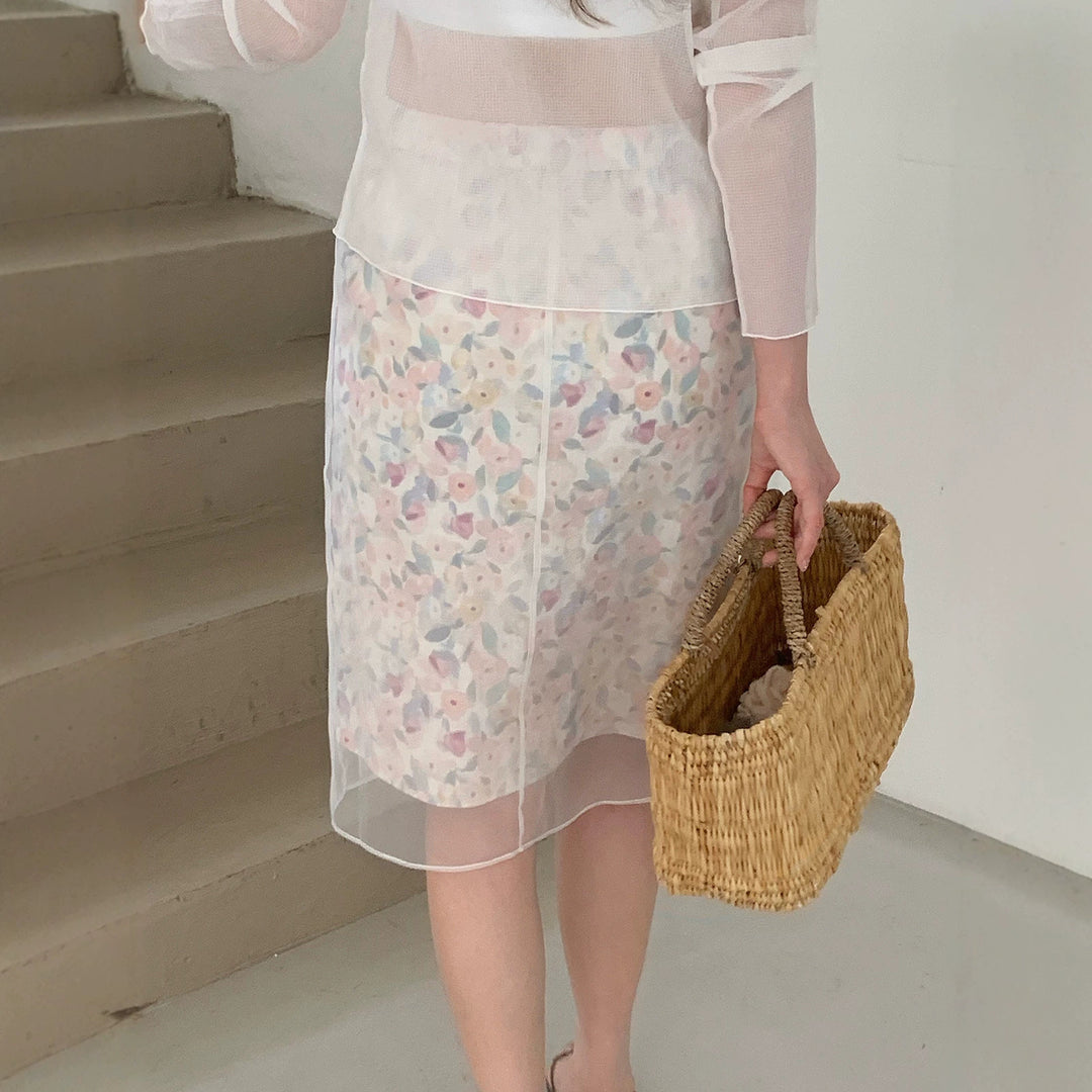 Damen Eleganter Blütenrock Shop Nory