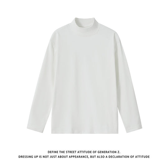 Unisex Minimalistischer Feinstrick-Mockneck-Pullover im Oversize-Relaxed‑Schnitt Shop Nory