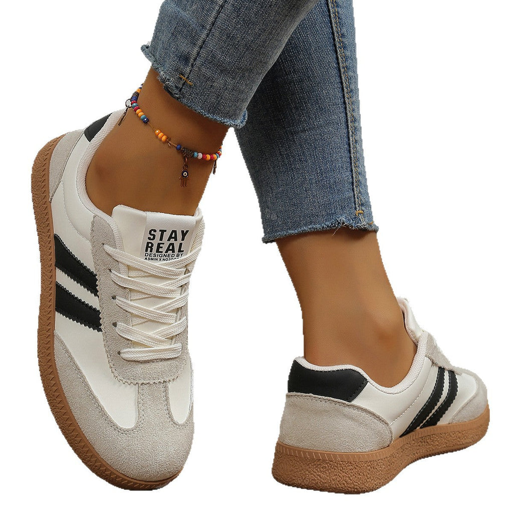 Damen Sneakers im sportlichen Retro-Design mit atmungsaktiven Mesh-Einsätzen und bequemer Sohle