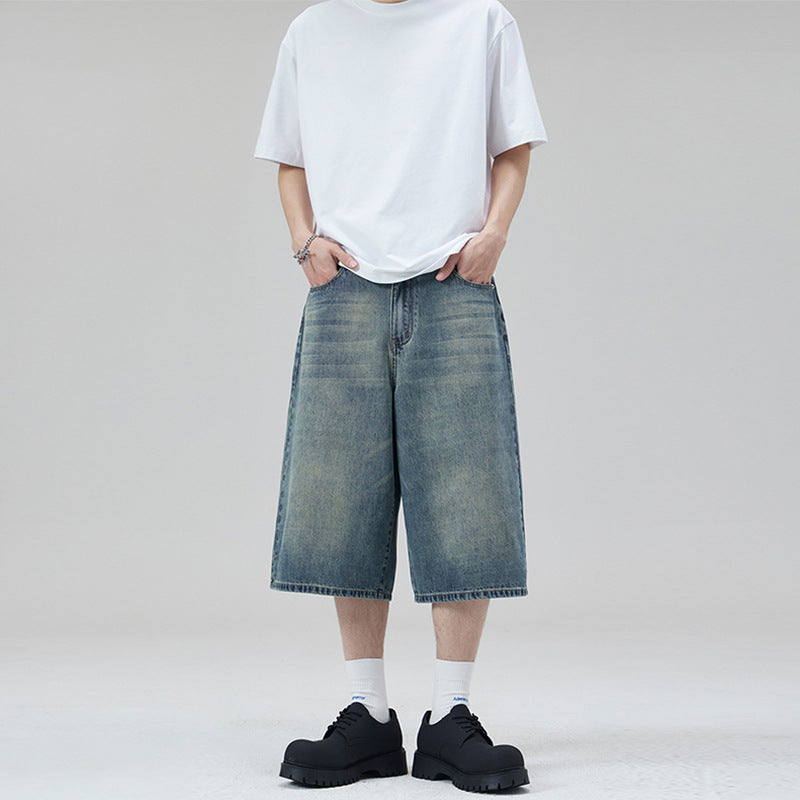 Damen Weite Denim-Culotte im lässigen Schnitt