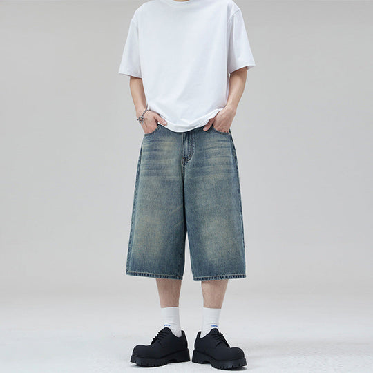Damen Weite Denim-Culotte im lässigen Schnitt