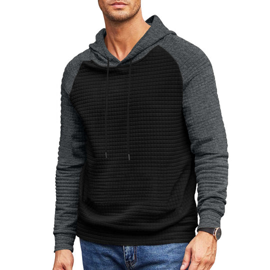 Herren nan texturierter Kapuzenpullover mit Raglanärmeln und gesteppter Struktur Shop Nory