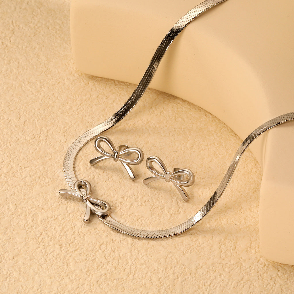 Damen Schmuckset mit verspieltem Schleifenmotiv Shop Nory