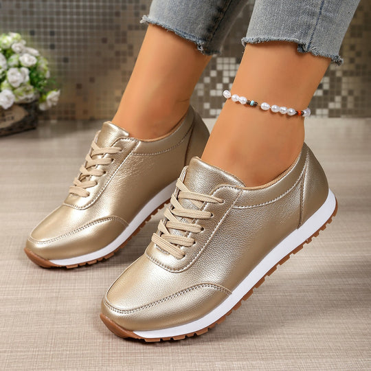 Damen modischer Metallic-Sneaker mit dämpfender Leichtsohle und rutschfester Profilgummisohle Shop Nory