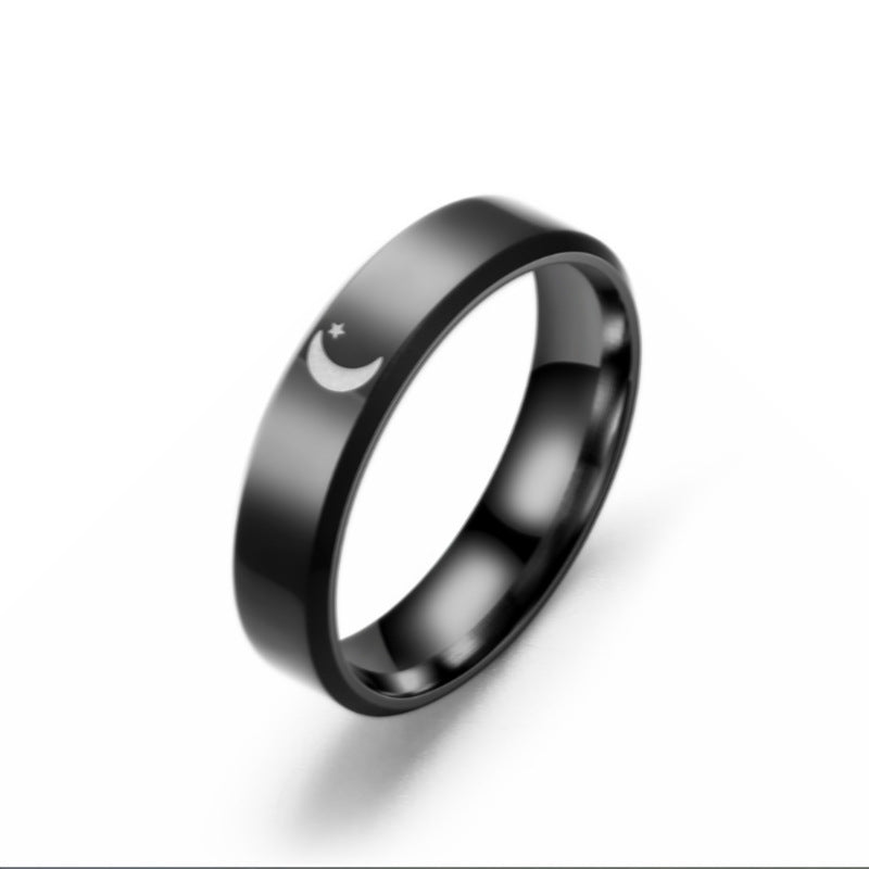Herren Ring mit symbolischem Stern- und Mondmotiv Shop Nory