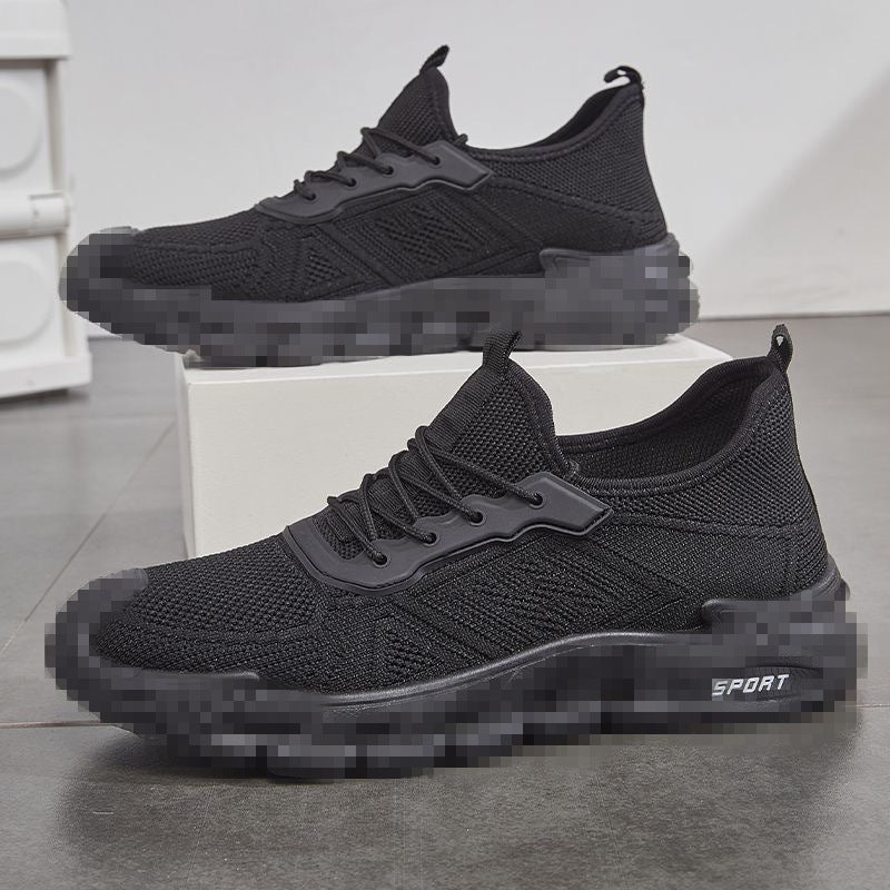 Herren Leichter Strick-Running-Style Sneaker mit gepolsterter Plateau-Sportsohle Shop Nory