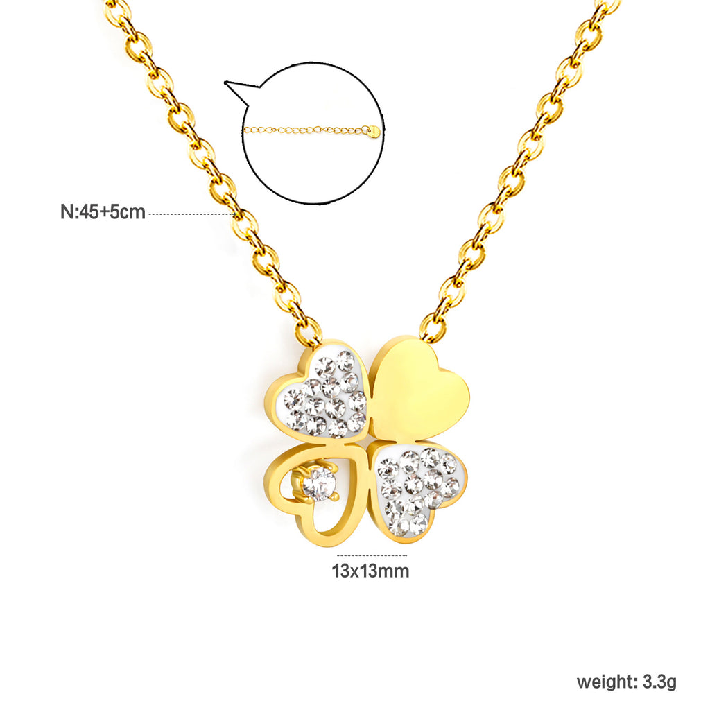 Damen Halskette mit Herzanhänger und funkelnden Zirkonia Shop Nory