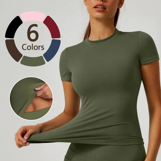 Damen Sportliches Funktionsshirt mit nahtloser Passform
