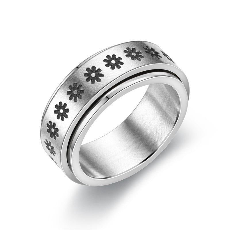 Herren Ring mit kunstvollem Mond- und Sternmuster Shop Nory
