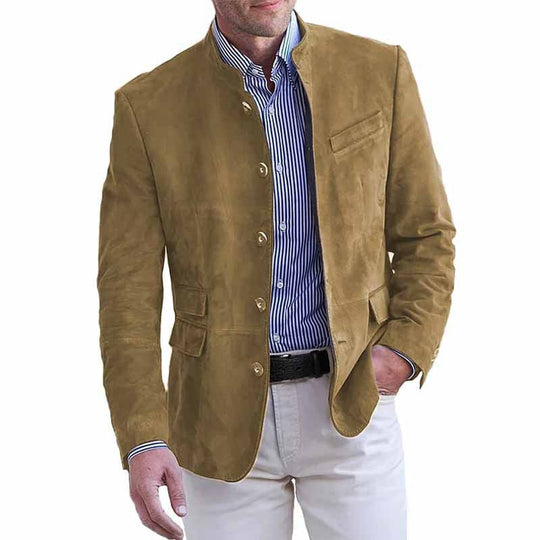 Herren elegante Wildlederjacke