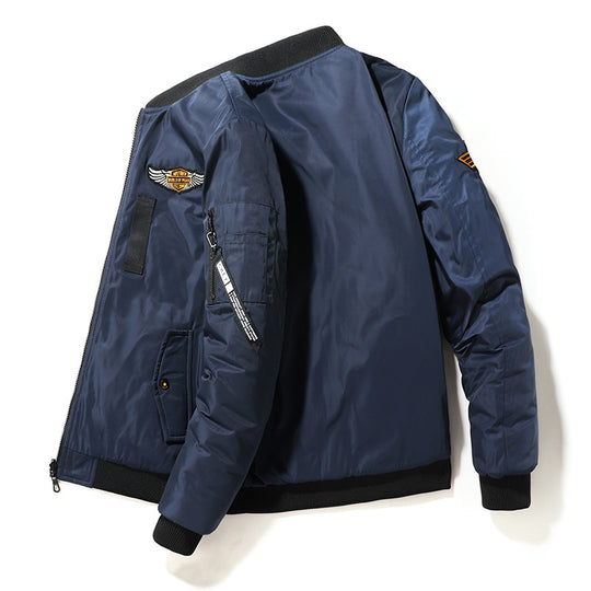 Herren Sportliche Bomberjacke mit Stickerei Shop Nory
