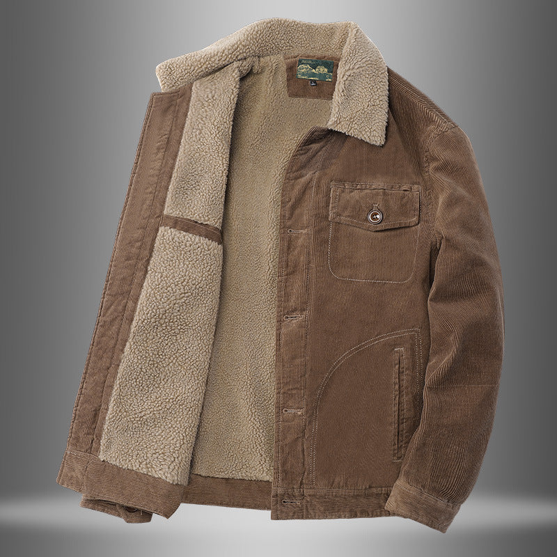 Herren Lässige Cordjacke mit Teddyfutter Shop Nory 1787797447