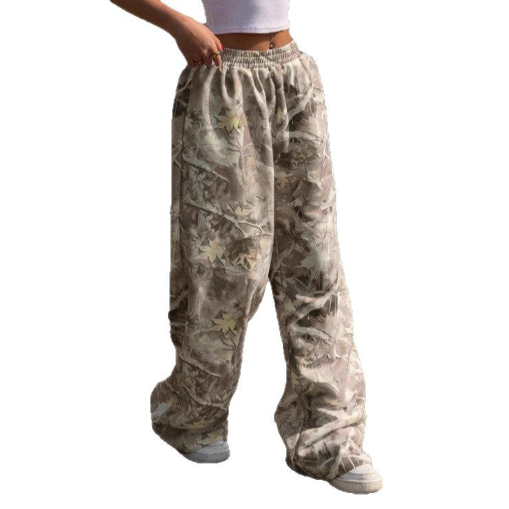 Damen nan weite Palazzo-Hose mit floralem Alloverprint und elastischem Bund Shop Nory