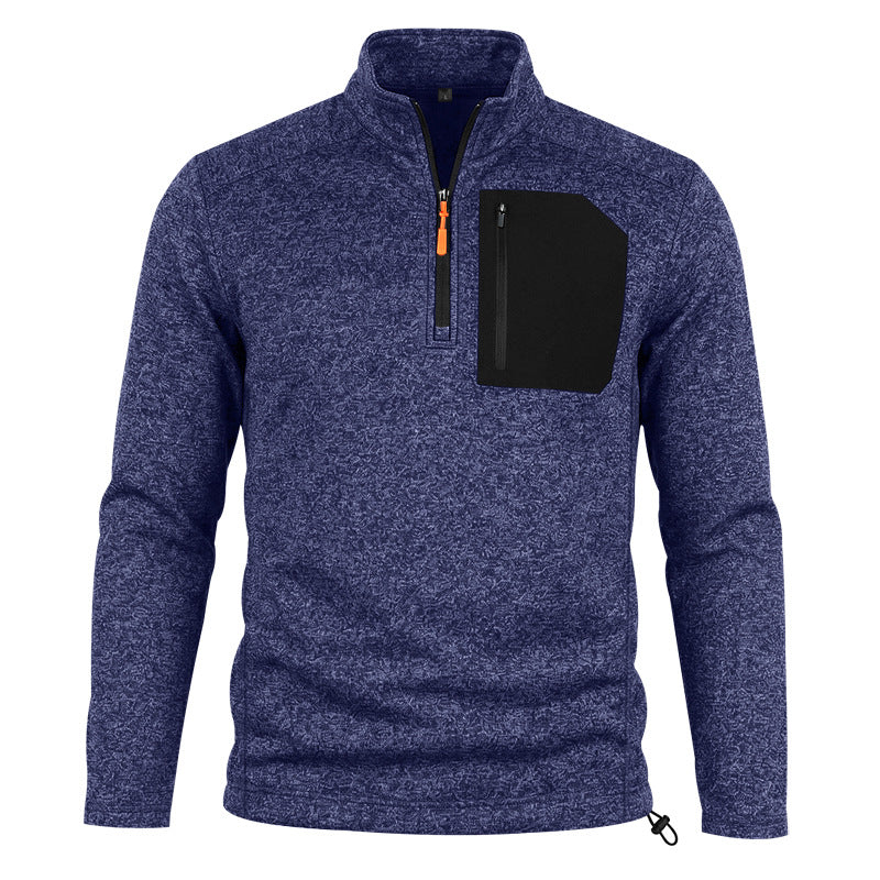 Herren Outdoor-Fleecepullover mit Halbzip und Brusttasche Shop Nory