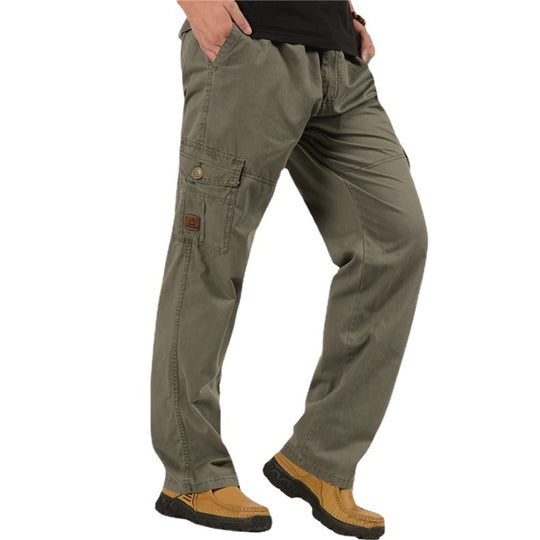 Herren Cargohose mit elastischem Bund, multifunktionalen Utility‑Taschen und geradem Schnitt Shop Nory