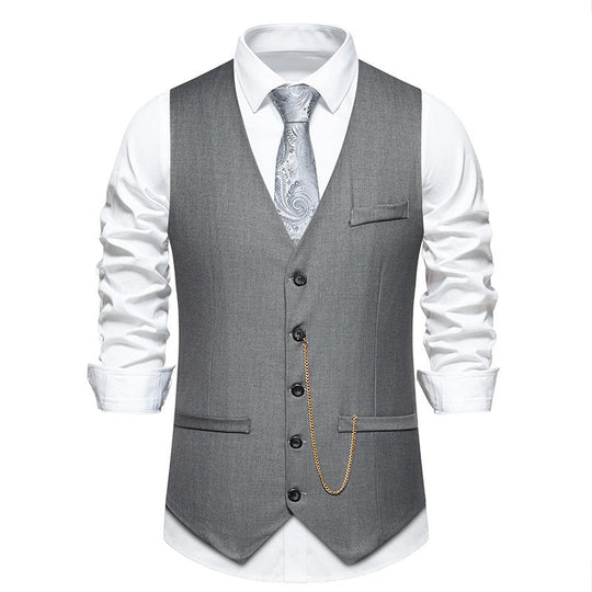 Herren elegante Anzugweste im klassischen Design mit modernen Akzenten