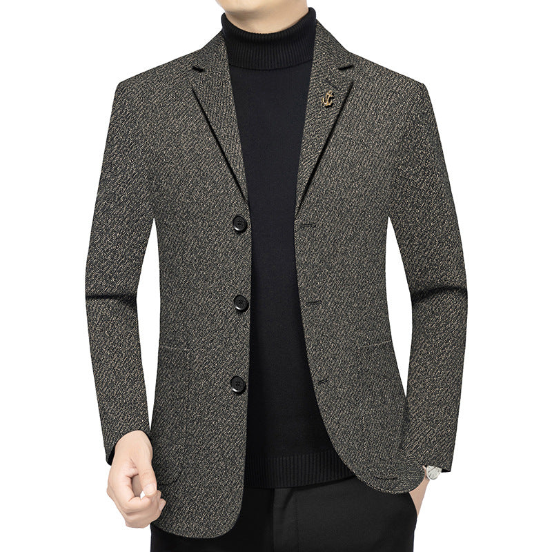 Herren Modernes Einreihiges City-Blazer mit aufgesetzten Taschen und leichter Halbfütterung Shop Nory