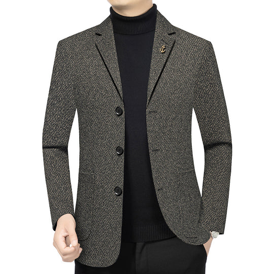 Herren Modernes Einreihiges City-Blazer mit aufgesetzten Taschen und leichter Halbfütterung Shop Nory