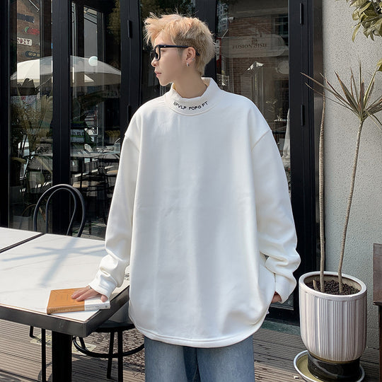 Herren Oversized Stehkragen-Sweatshirt aus Baumwoll-Mix mit Drop-Shoulder Shop Nory